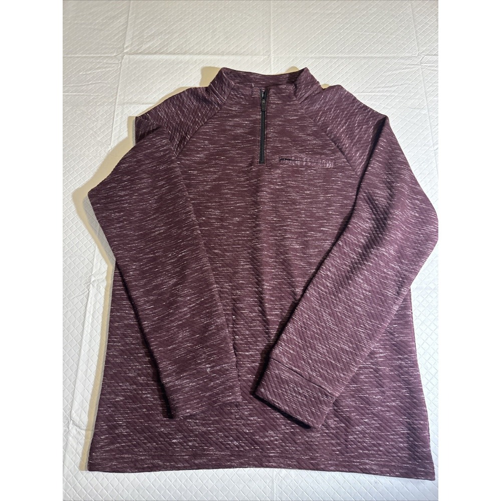 Marc Anthony Size Large Slim‎ Fit Quarter Zip Pullover Plum/Purple